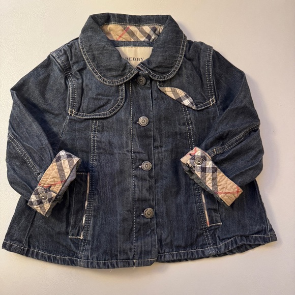 Burberry Other - Vest jacket denim 9/12 months Burberry jean blue